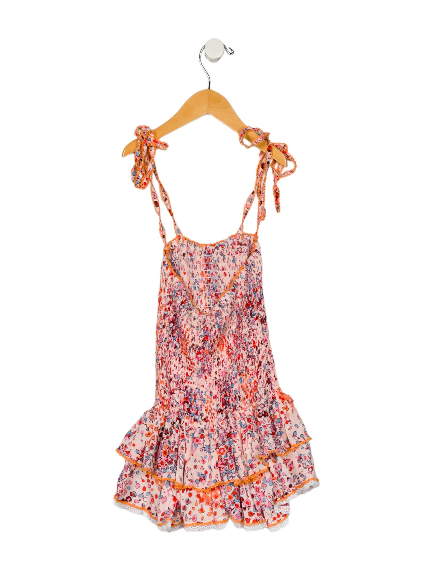 Poupette St Barth Girls' Patterned Sleeveless Romper