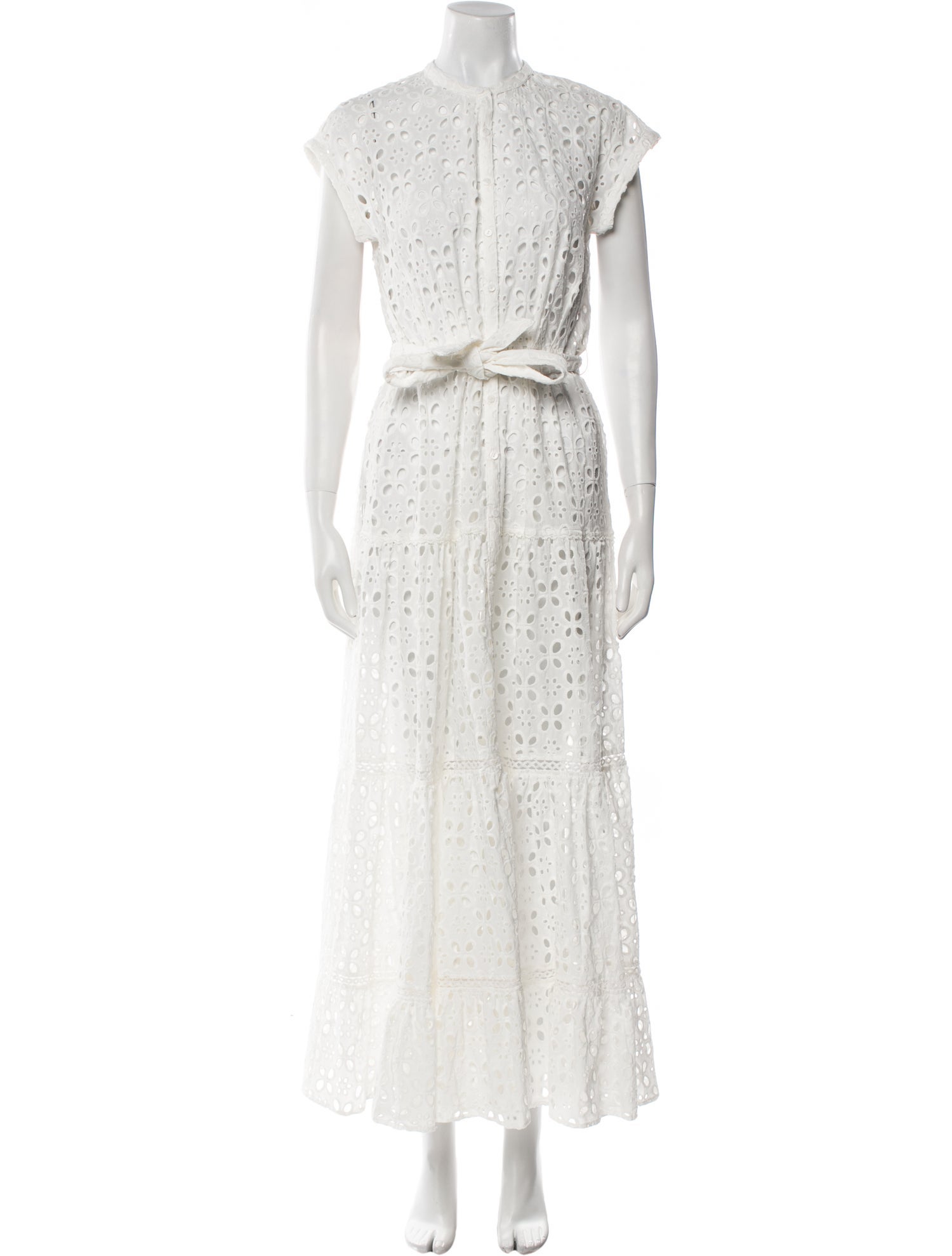 Poupette St Barth Lace Pattern Long Dress