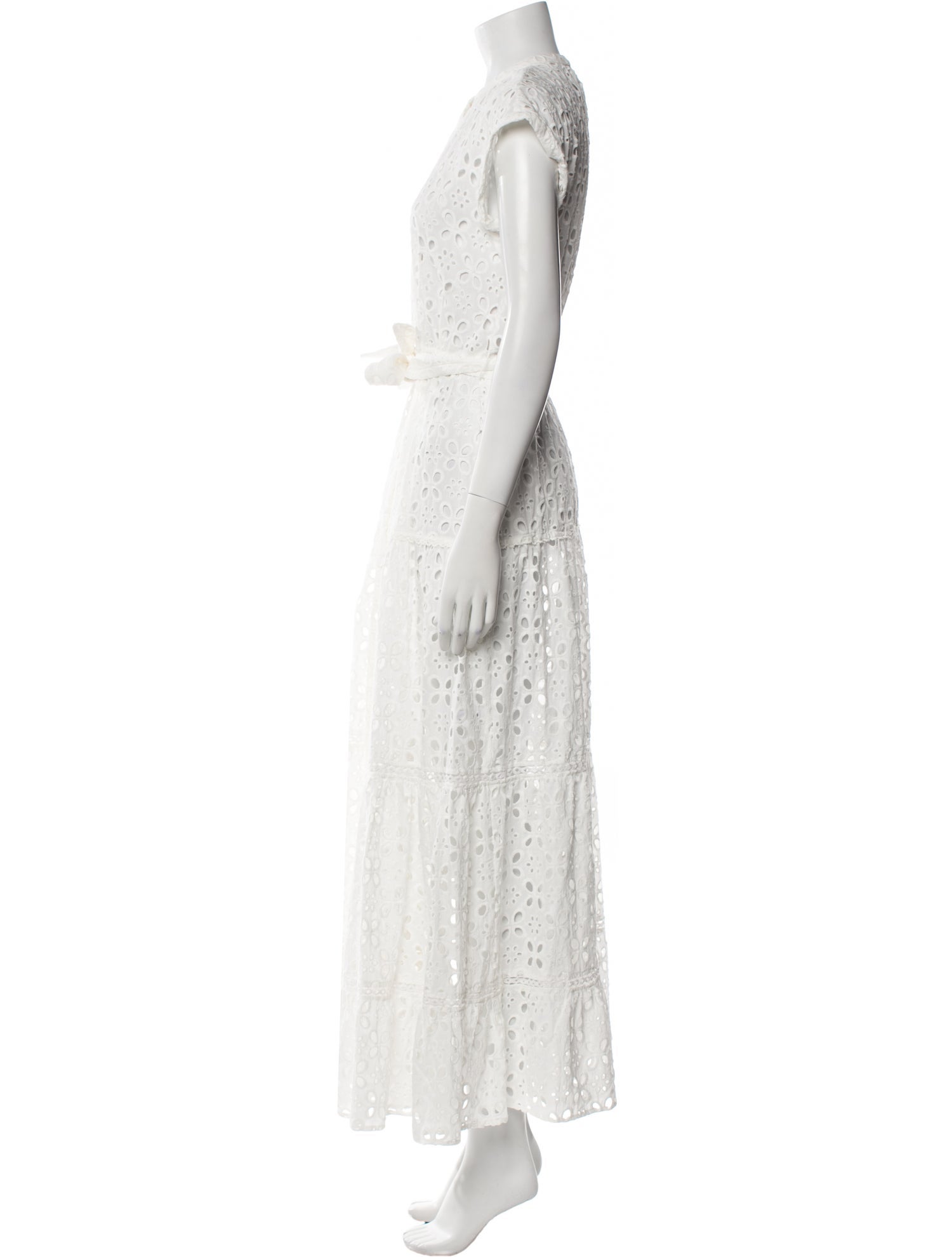 Poupette St Barth Lace Pattern Long Dress