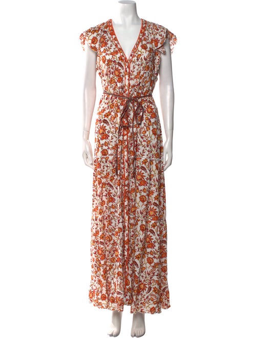 Poupette St Barth Floral Print Midi Length Dress