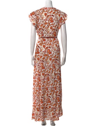 Poupette St Barth Floral Print Midi Length Dress