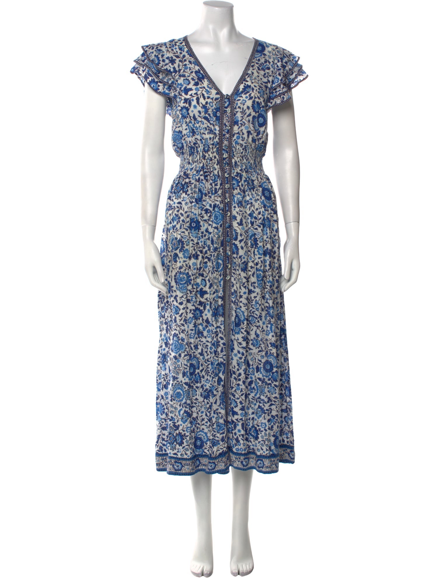 Poupette St Barth Floral Print Long Dress