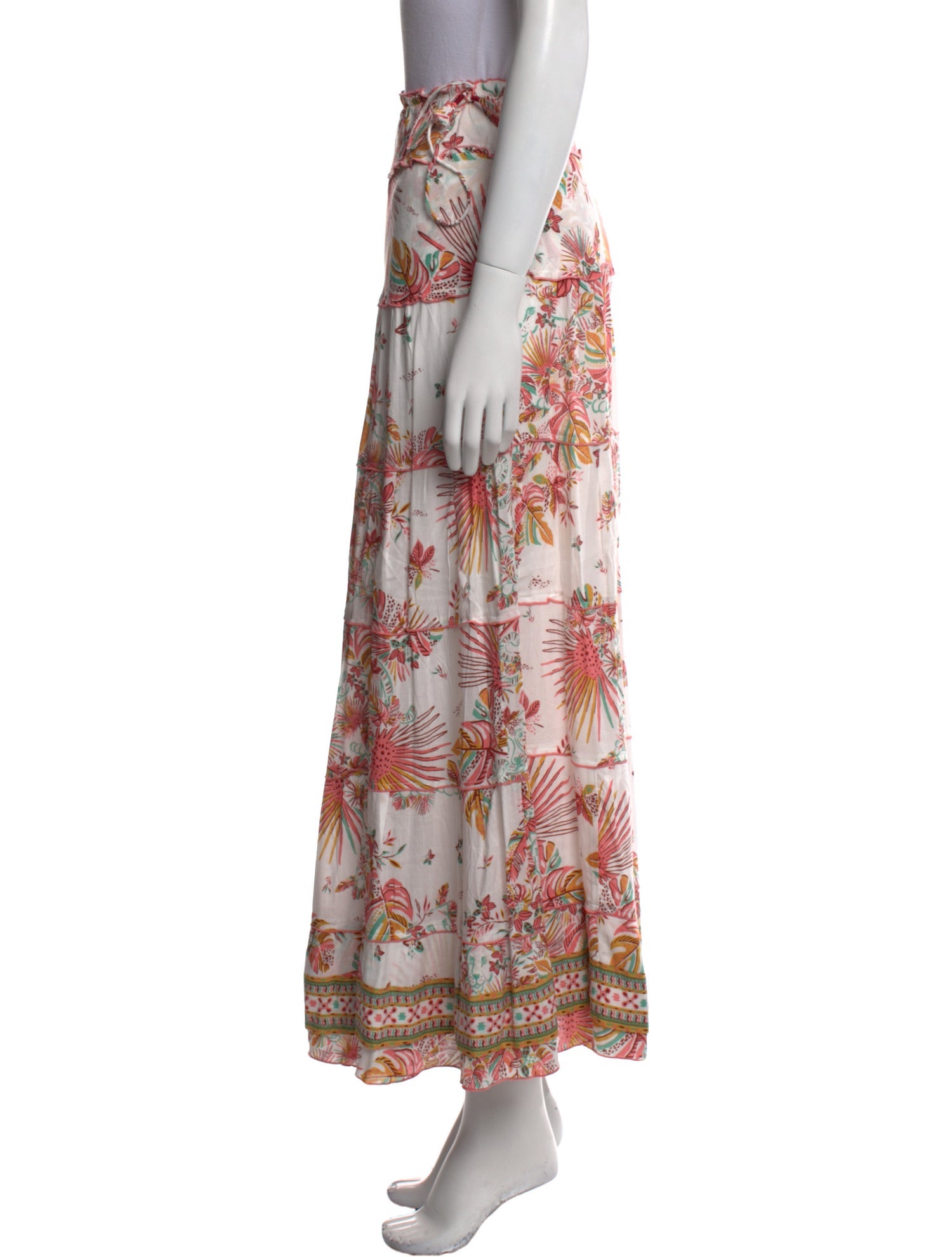 Poupette St Barth Printed Long Skirt