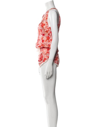 Poupette St Barth Printed V-Neck Romper