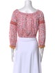 Poupette St Barth Printed Scoop Neck Crop Top