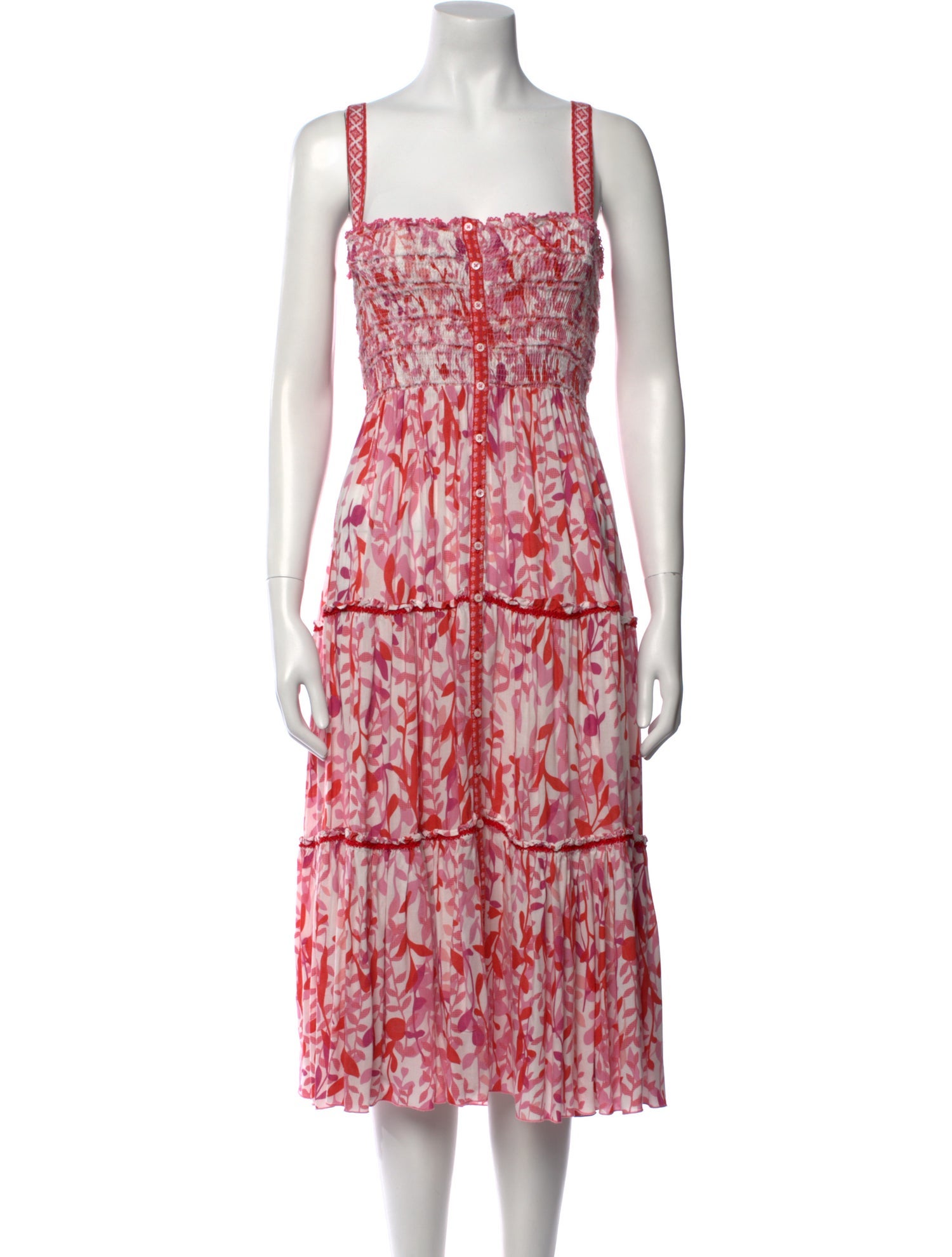 Poupette St Barth Printed Midi Length Dress
