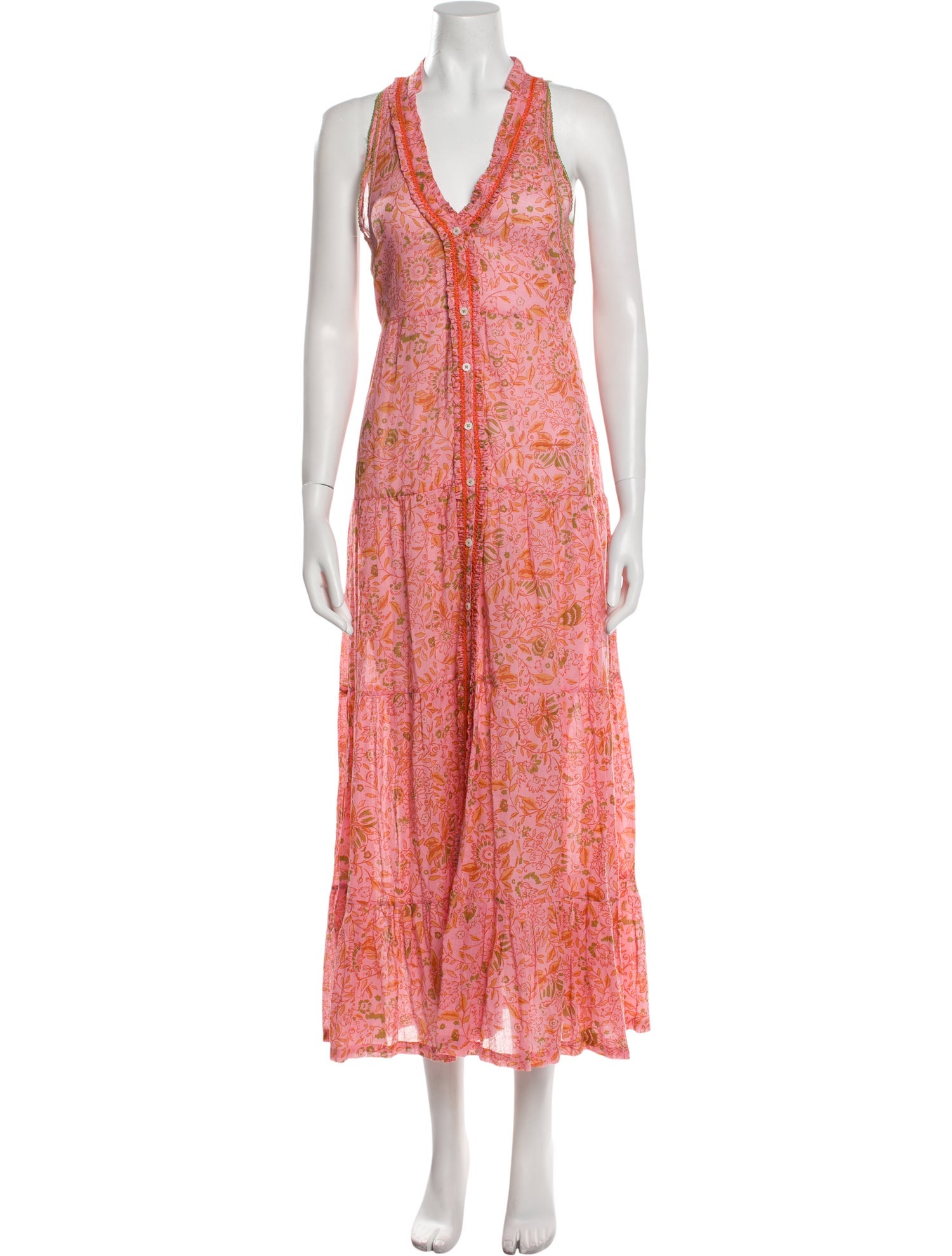 Poupette St Barth Printed Long Dress