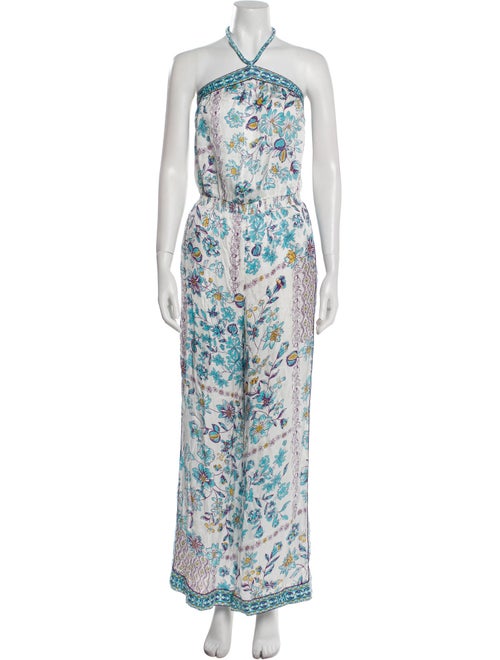 Poupette St Barth Floral Print Halterneck Jumpsuit