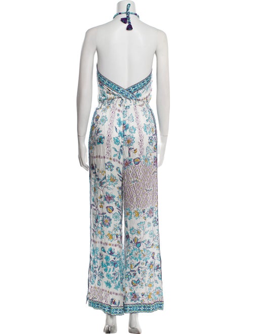 Poupette St Barth Floral Print Halterneck Jumpsuit