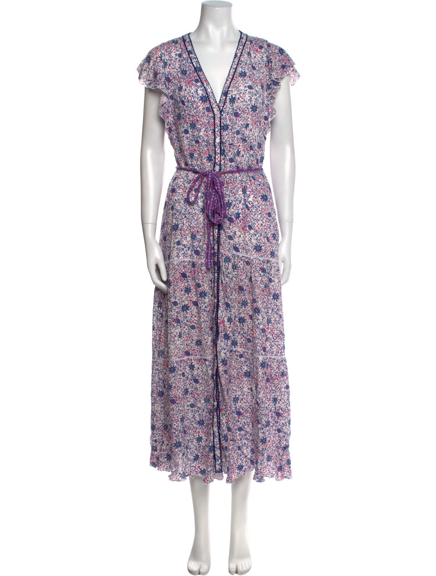Poupette St Barth Floral Print Long Dress
