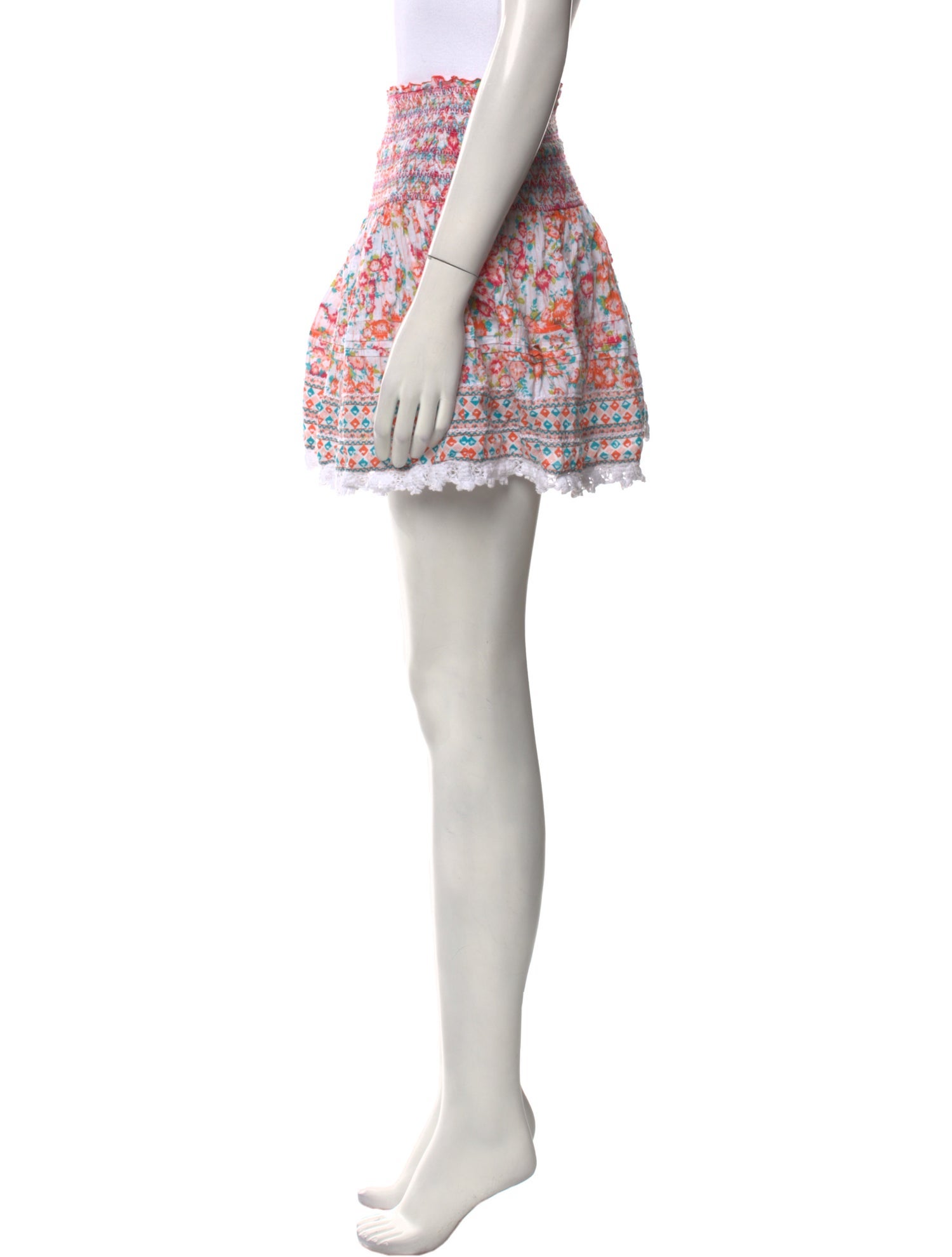 Poupette St Barth Floral Print Mini Skirt
