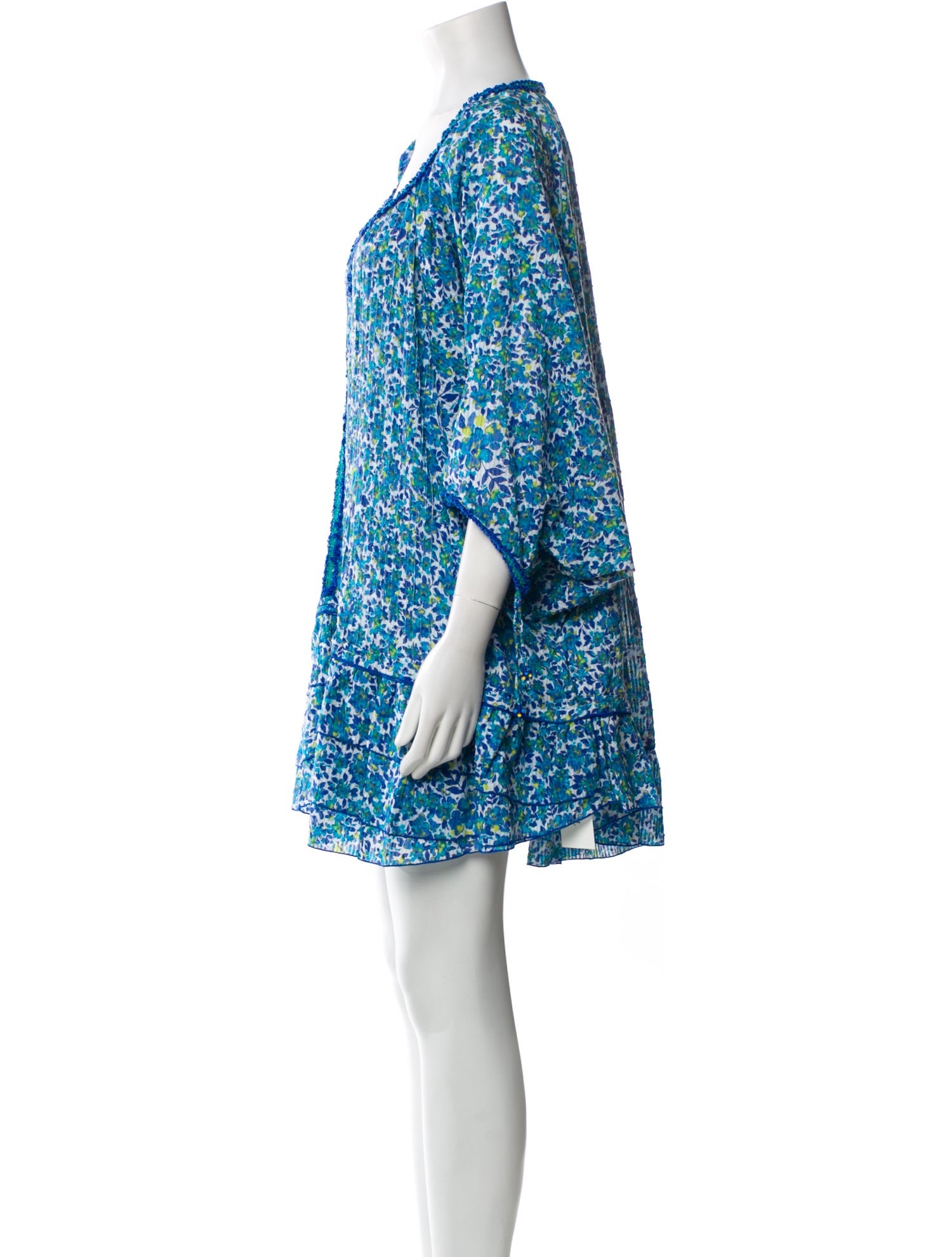 Poupette St Barth Floral Print V-Neck Tunic