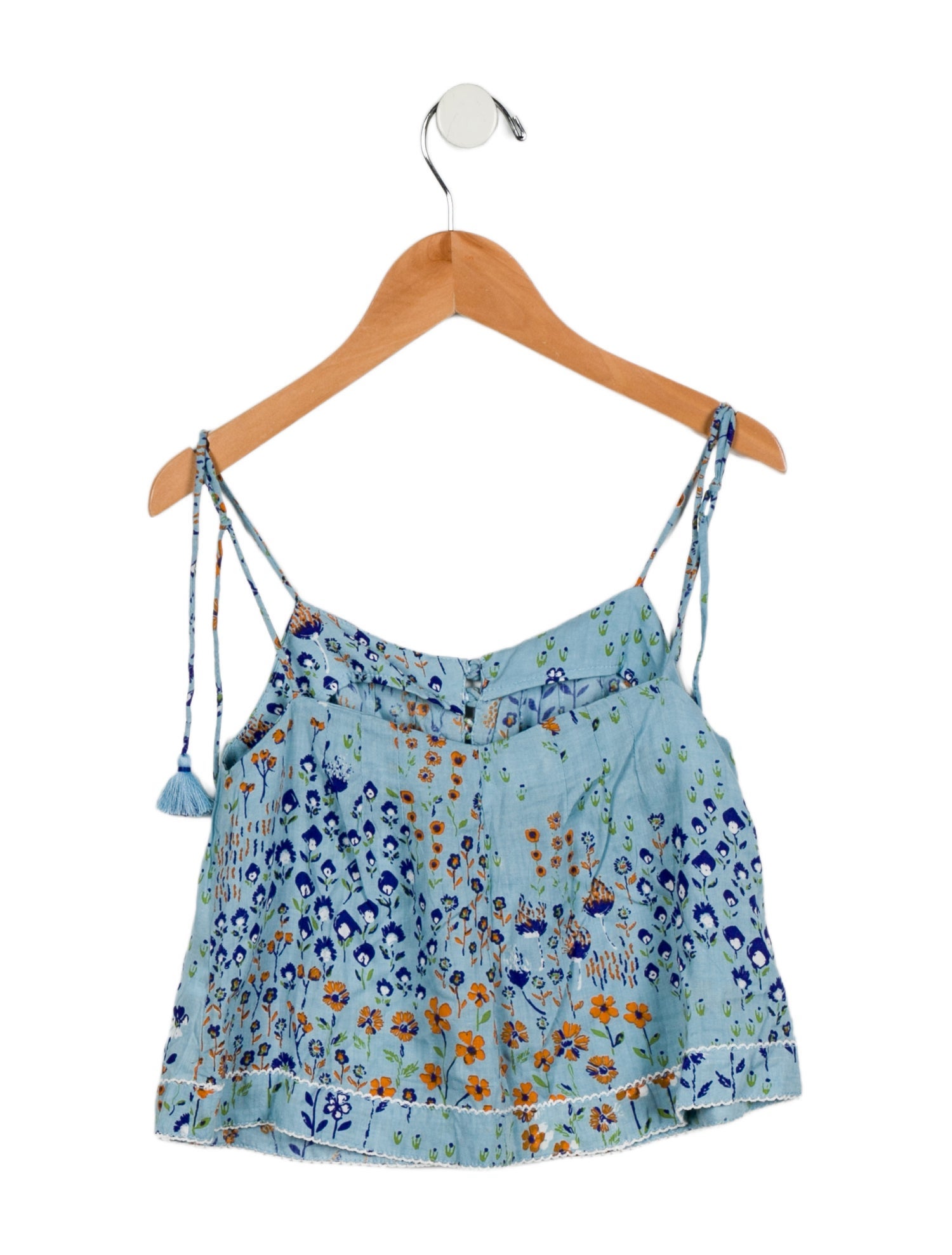 Poupette St Barth Girls' Floral Pattern Sleeveless Top