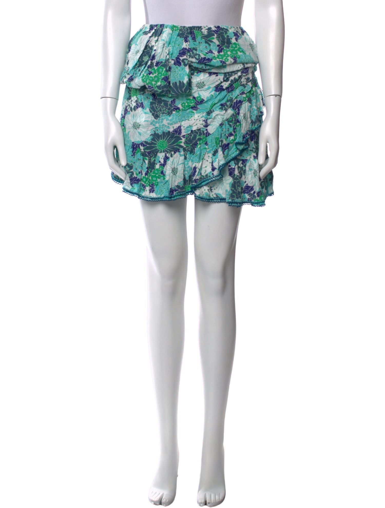 Poupette St Barth Floral Print Knee-Length Skirt