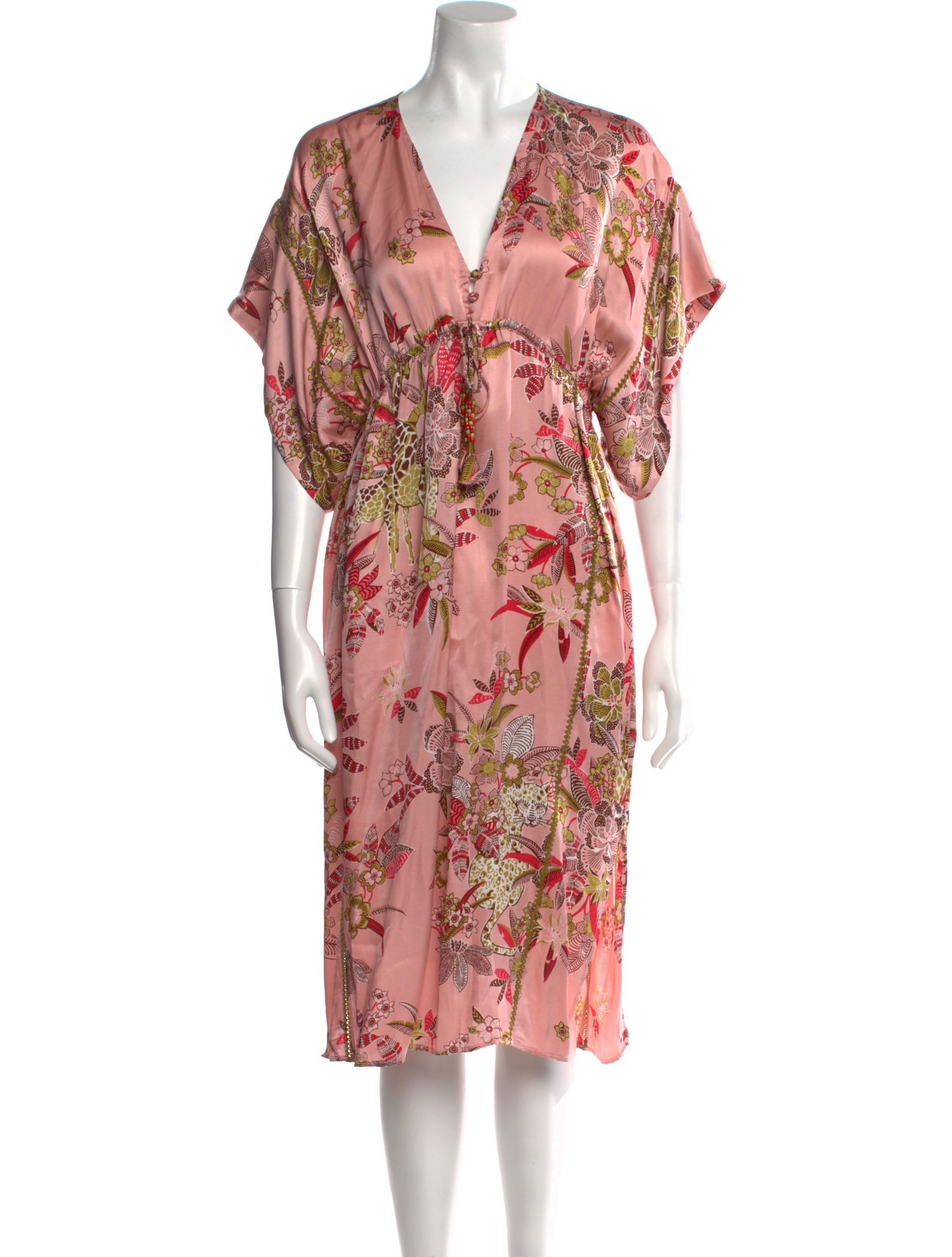Poupette St Barth Floral Print Midi Length Dress