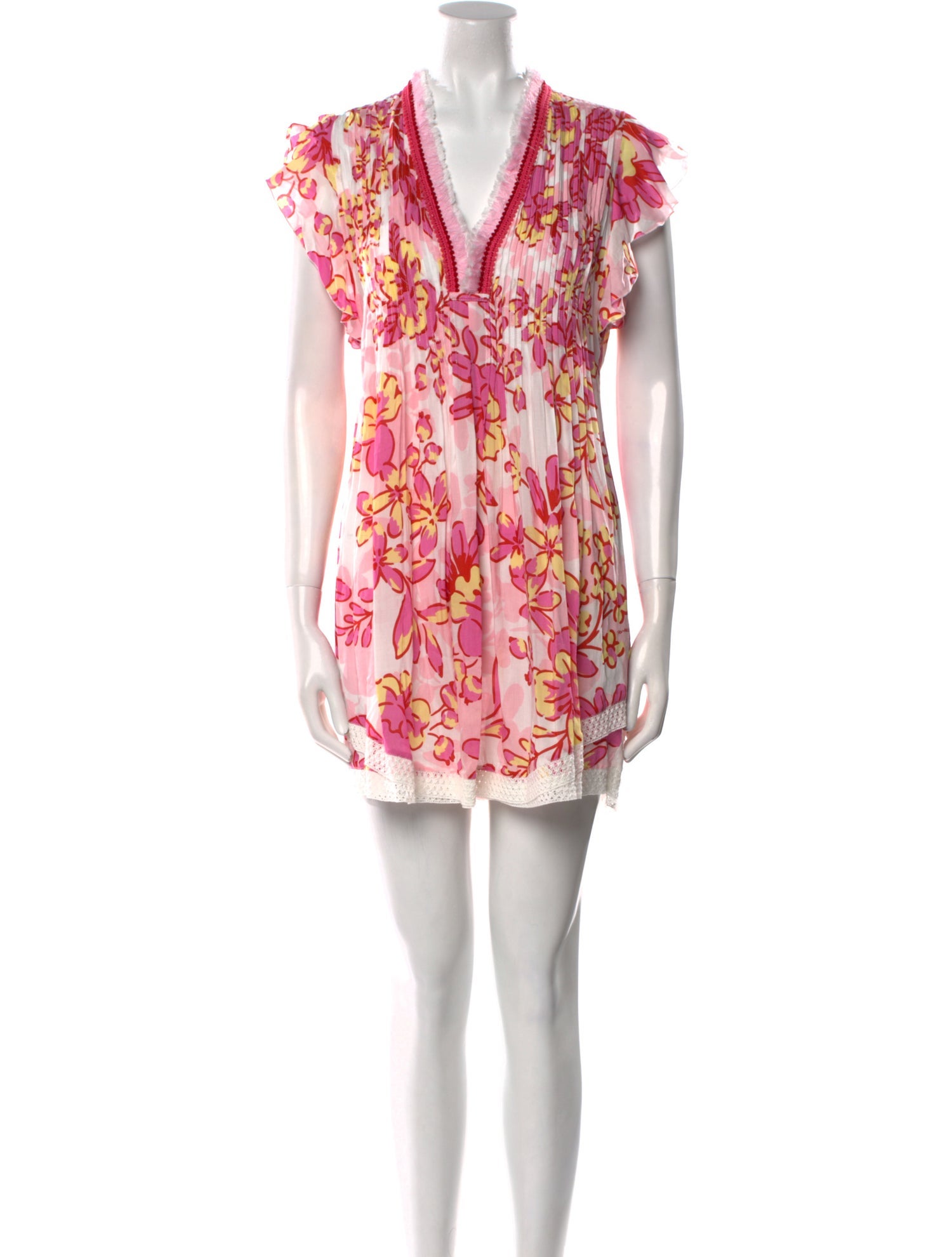 Poupette St Barth Floral Print Mini Dress w/ Tags