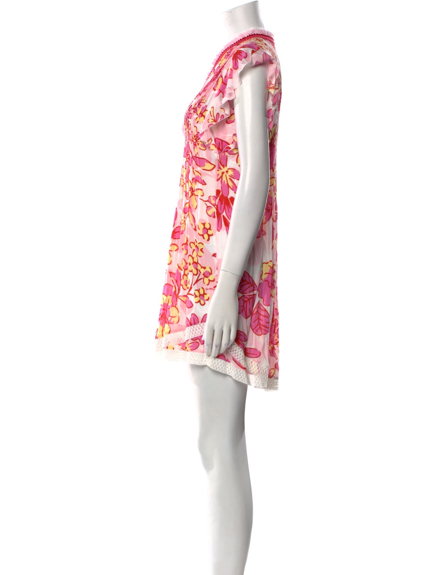 Poupette St Barth Floral Print Mini Dress w/ Tags