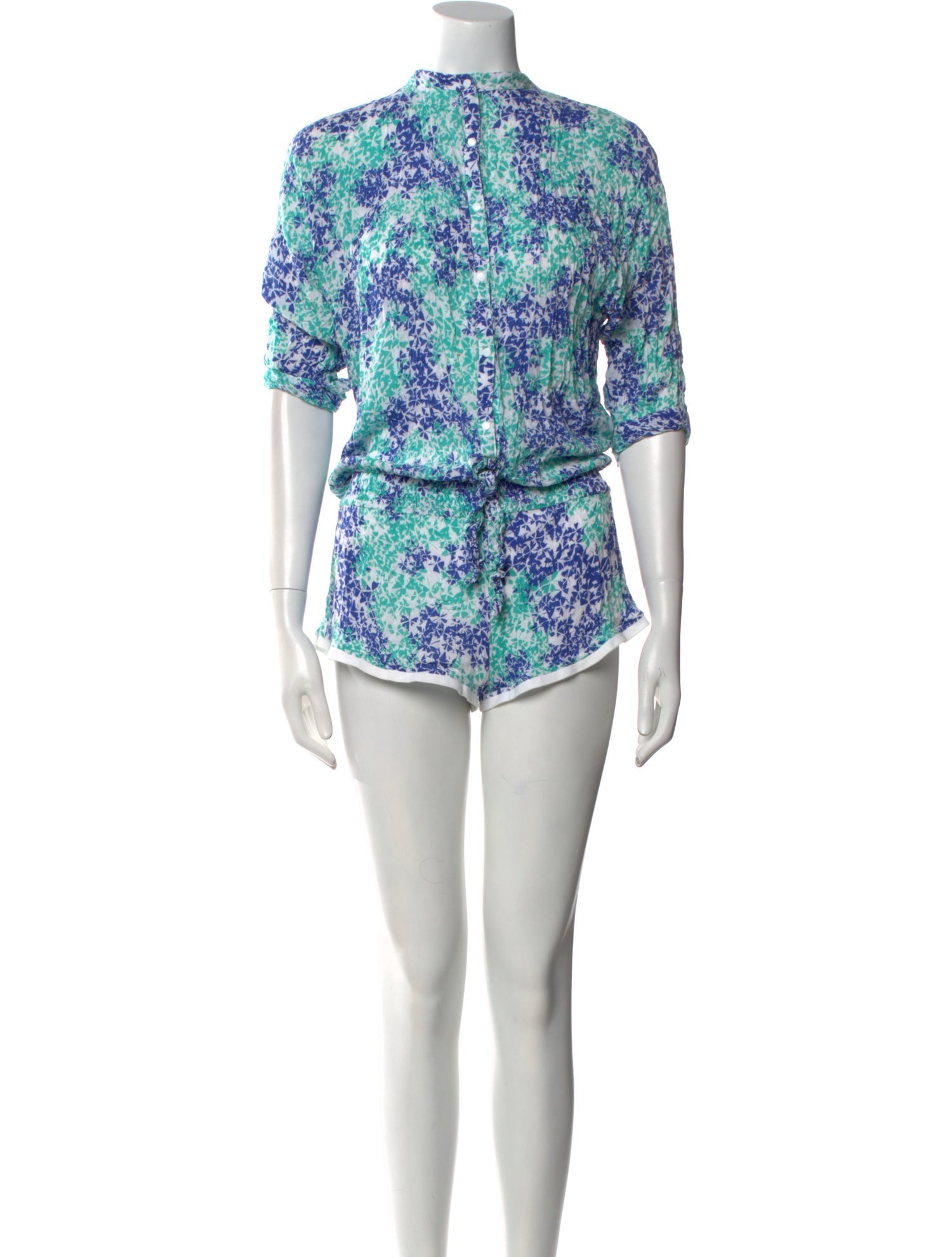 Poupette St Barth Printed Turtleneck Romper