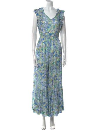 Poupette St Barth Printed V-Neck Jumpsuit