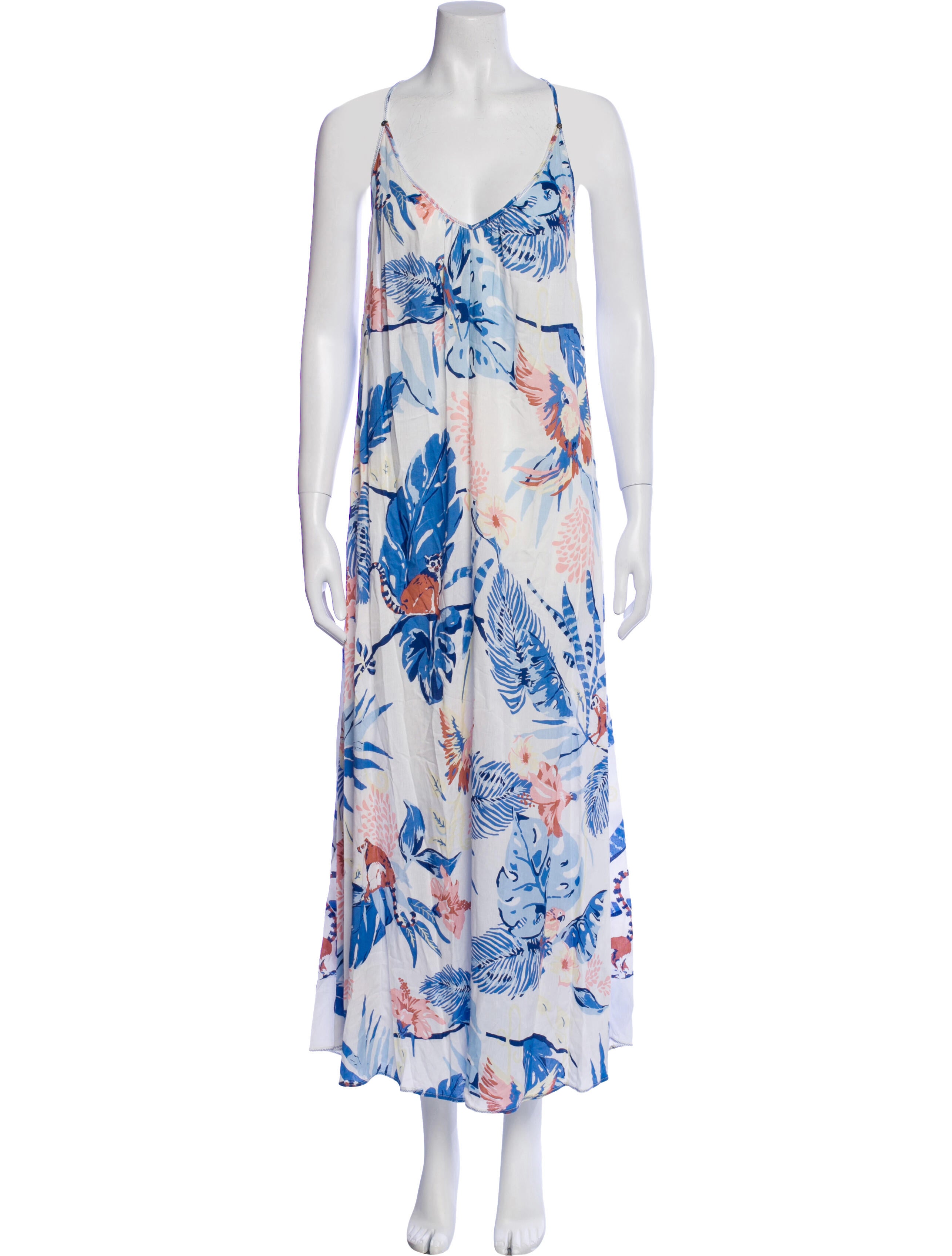 Poupette St Barth Floral Print Long Dress