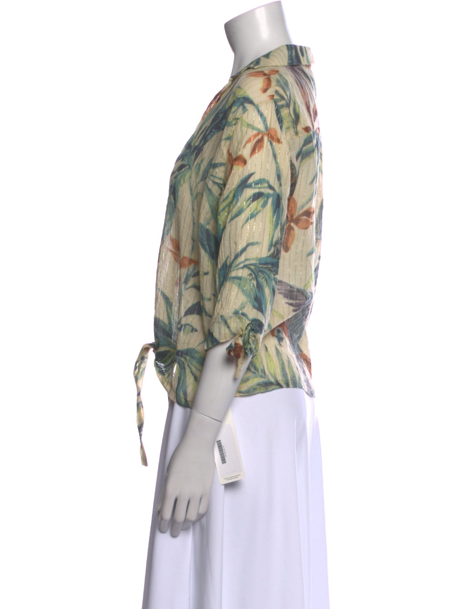 Poupette St Barth Floral Print V-Neck Blouse