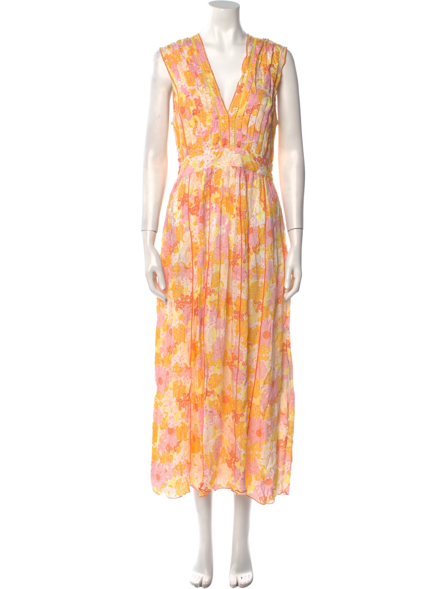 Poupette St Barth Printed Long Dress