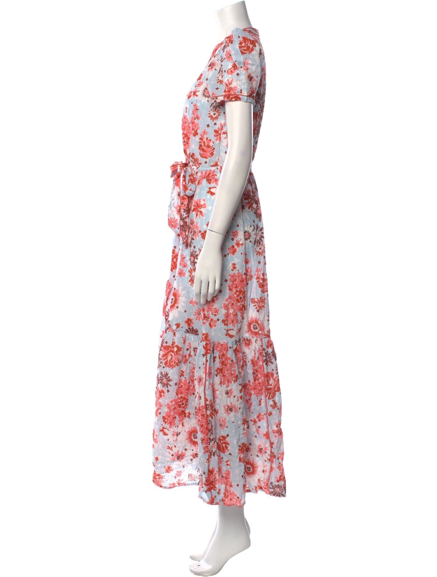 Poupette St Barth Floral Print Long Dress w/ Tags