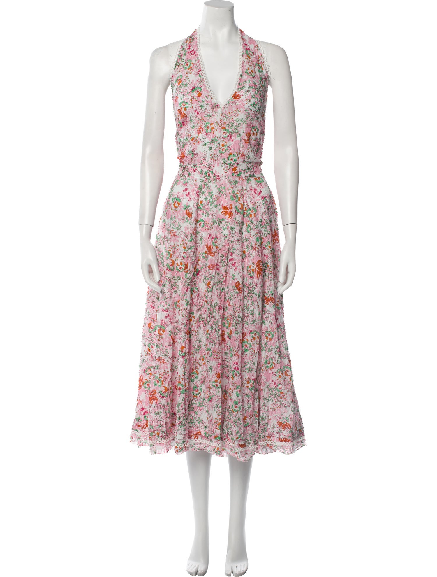 Poupette St Barth Floral Print Long Dress w/ Tags