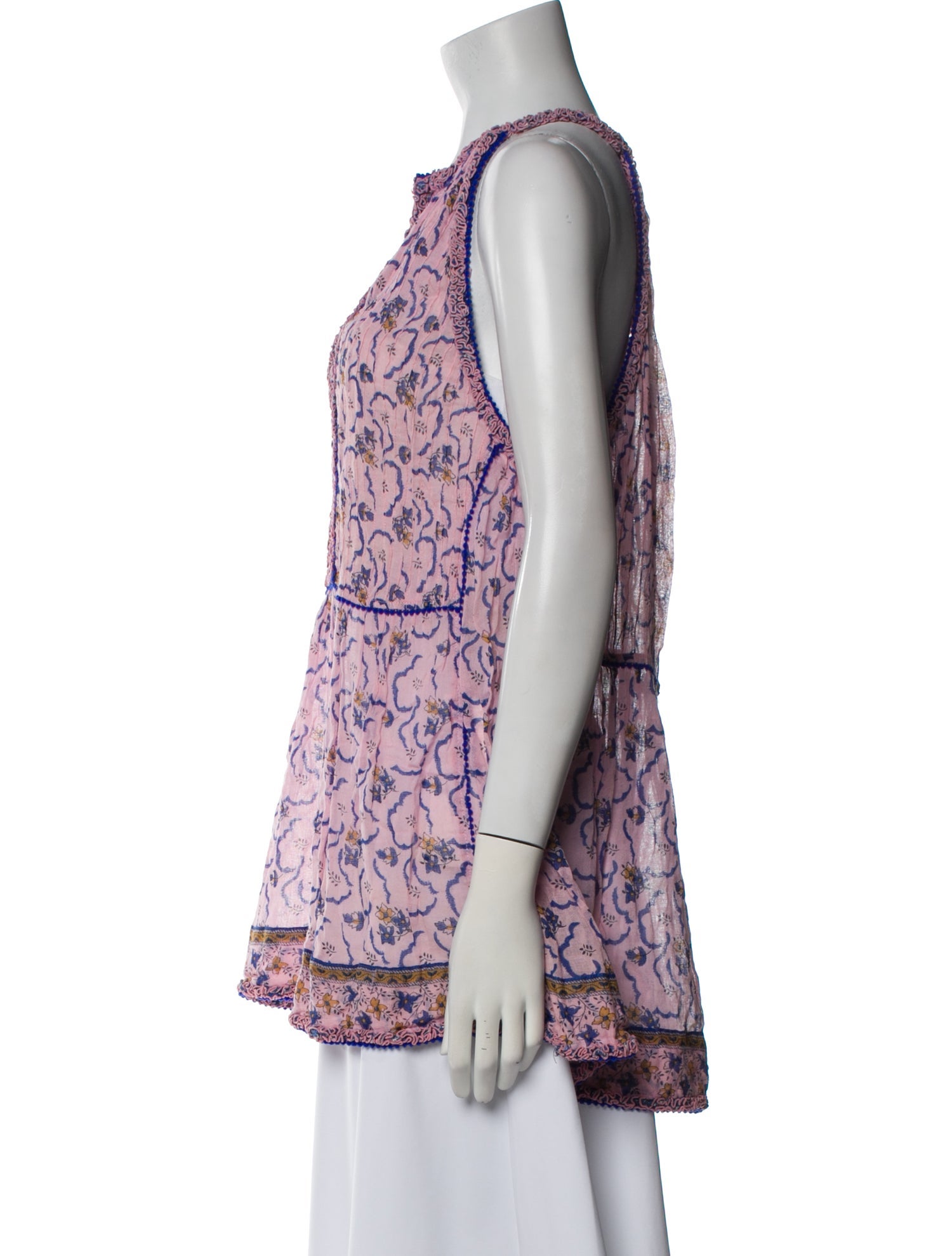 Poupette St Barth Printed V-Neck Blouse