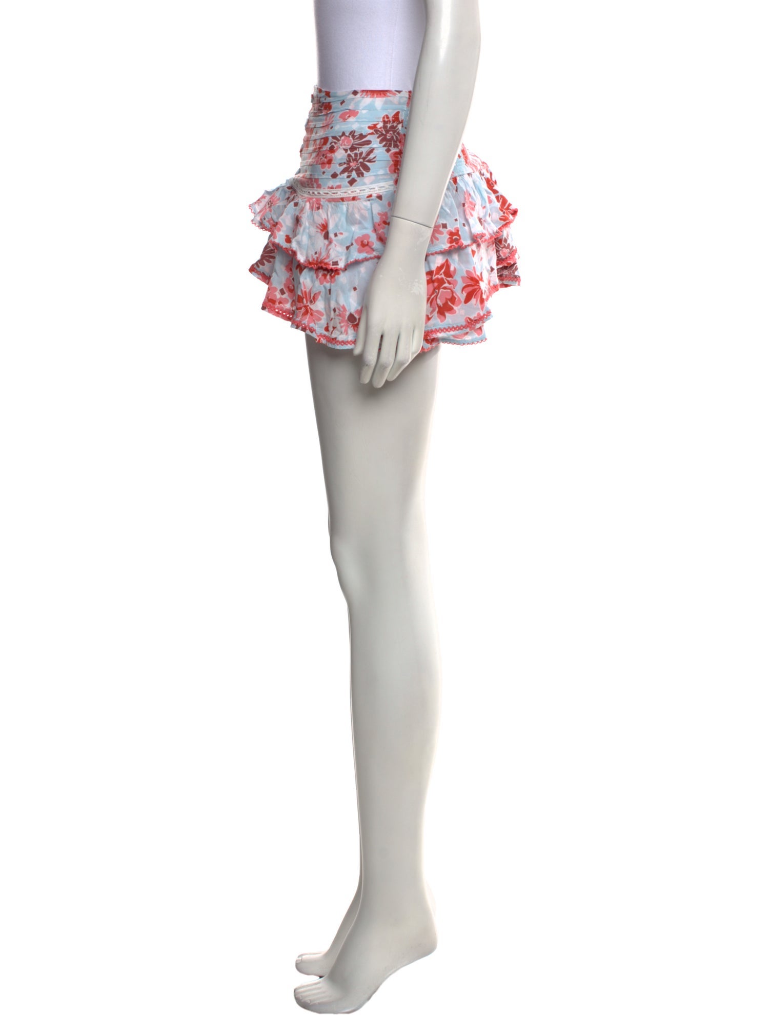Poupette St Barth Floral Print Mini Skirt