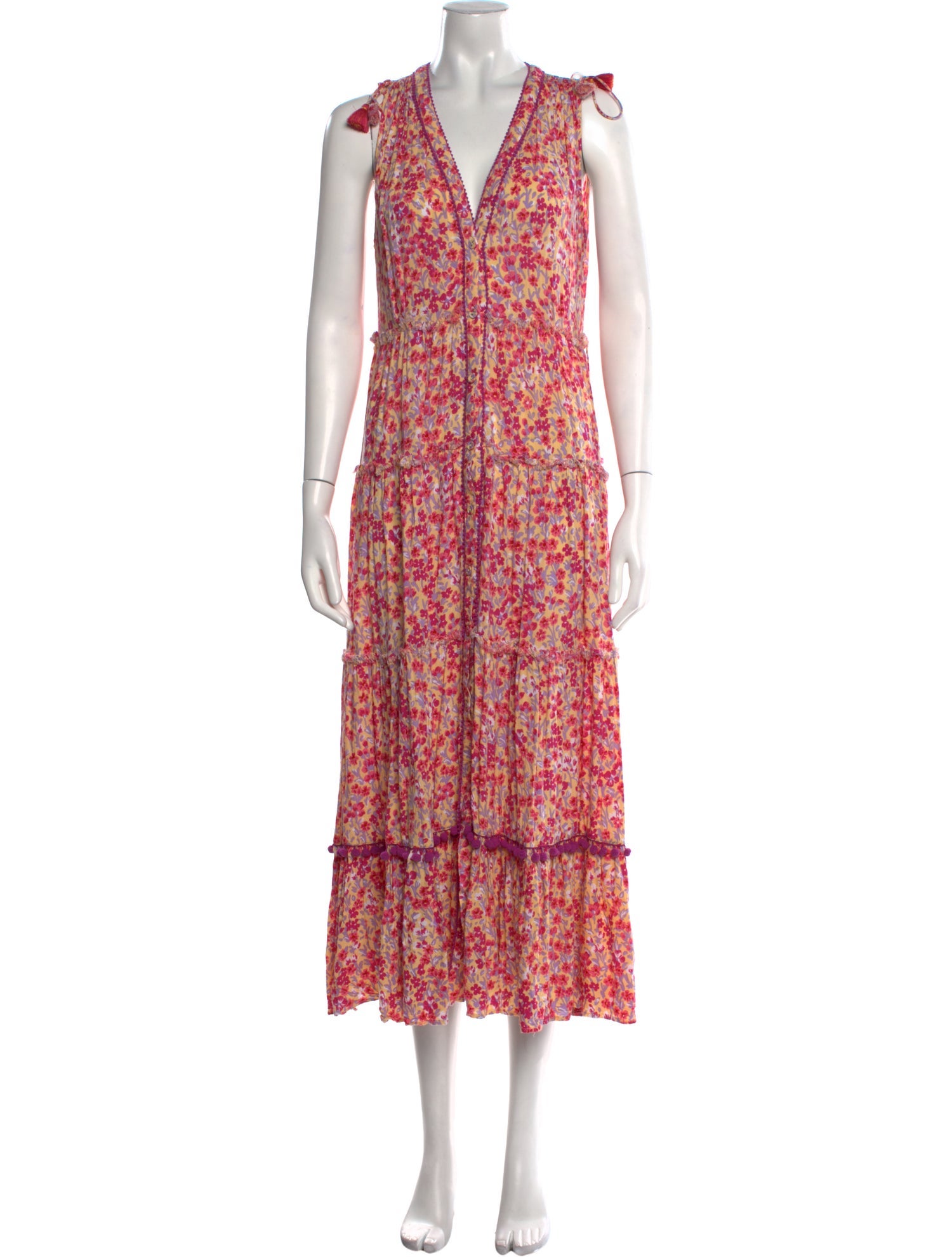 Poupette St Barth Floral Print Long Dress