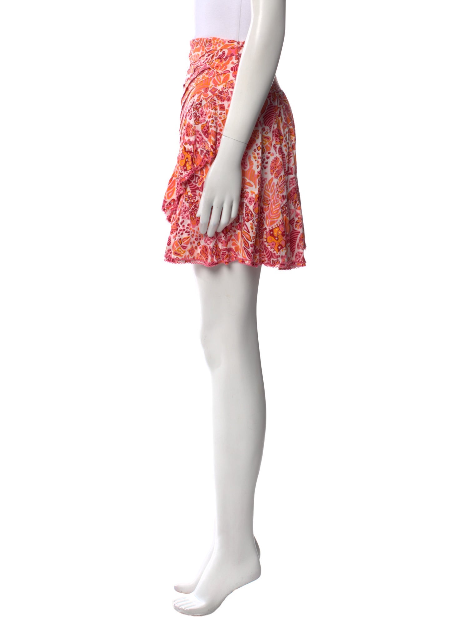 Poupette St Barth Paisley Print Mini Skirt w/ Tags