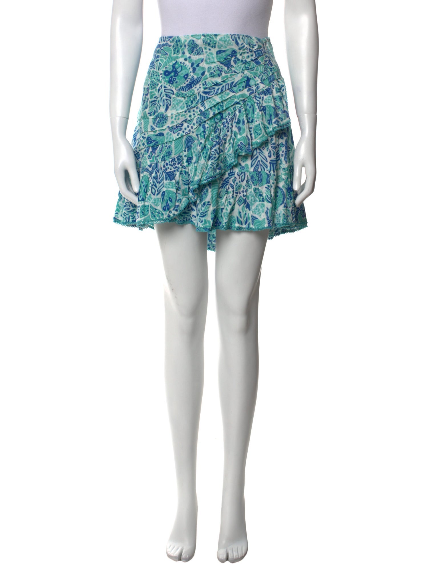 Poupette St Barth Floral Print Mini Skirt w/ Tags