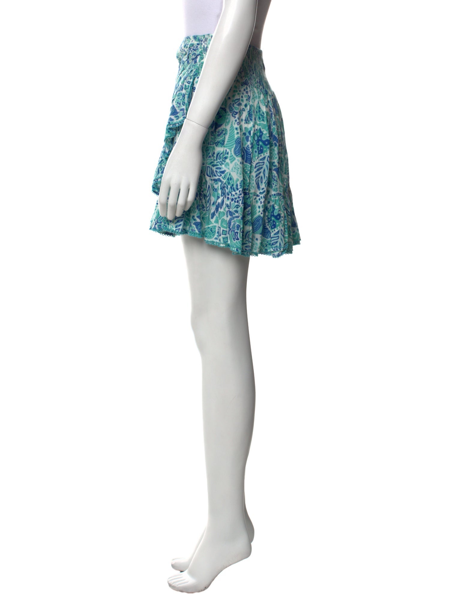 Poupette St Barth Floral Print Mini Skirt w/ Tags