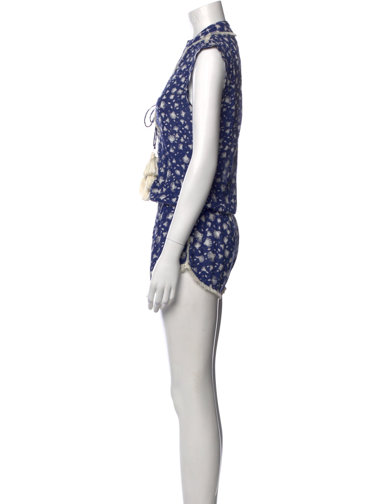 Poupette St Barth Printed Crew Neck Romper