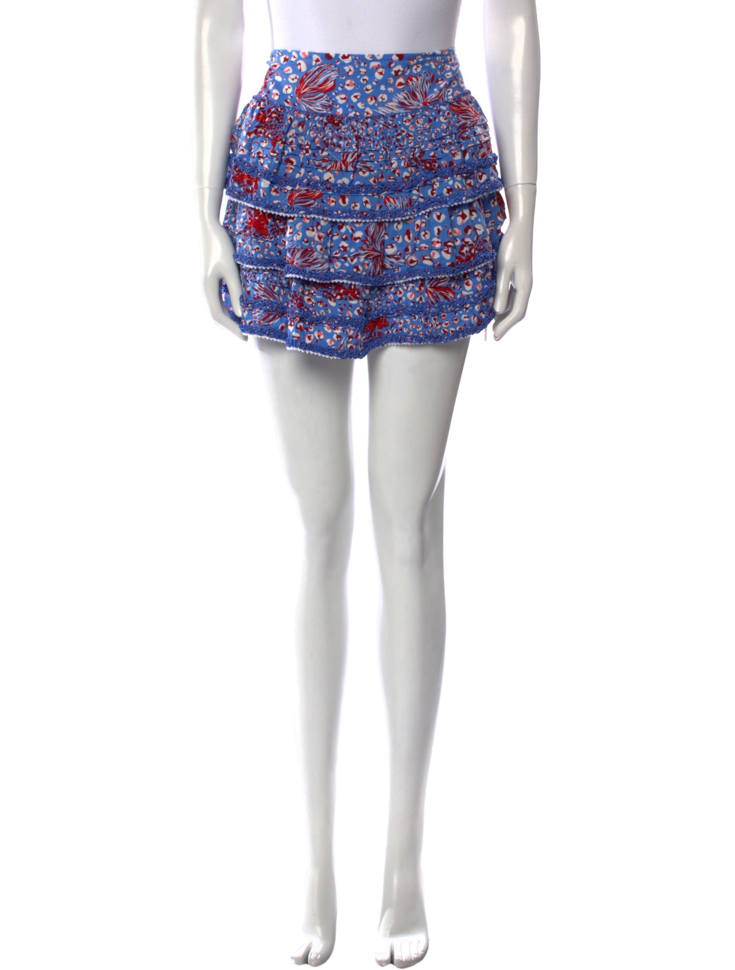 Poupette St Barth Floral Print Mini Skirt