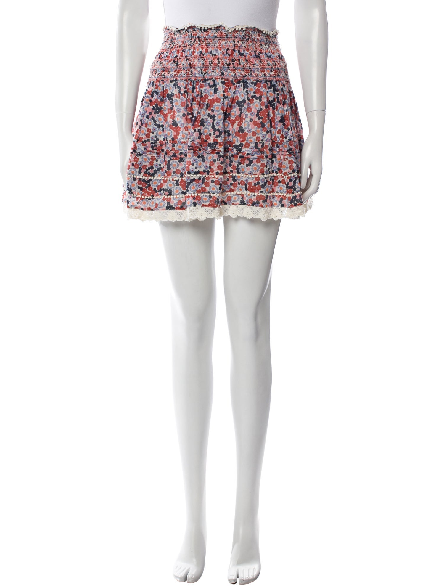 Poupette St Barth Floral Print Mini Skirt