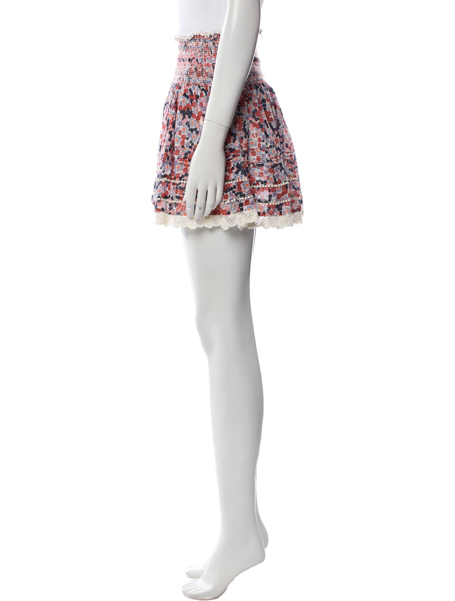 Poupette St Barth Floral Print Mini Skirt