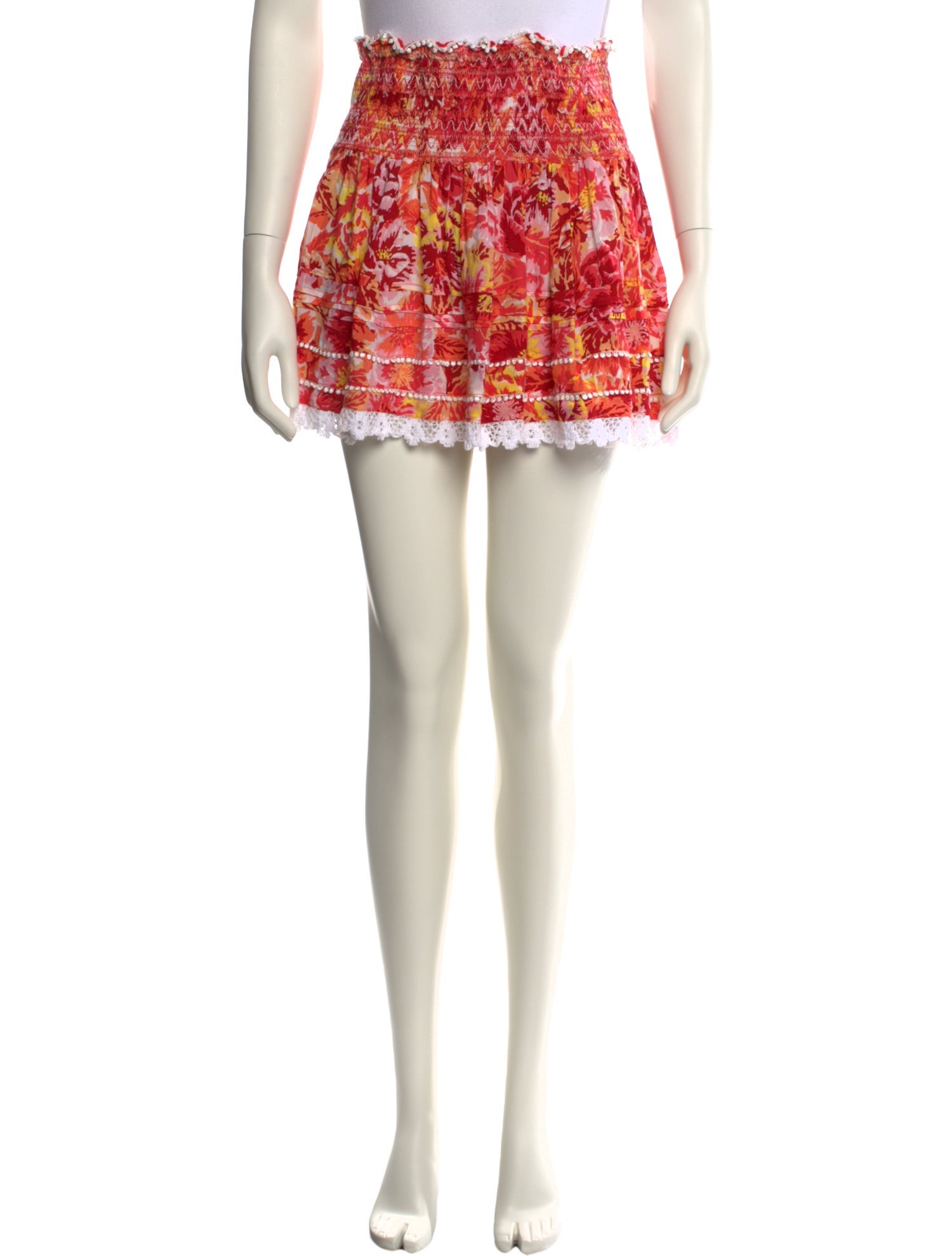 Poupette St Barth Floral Print Mini Skirt