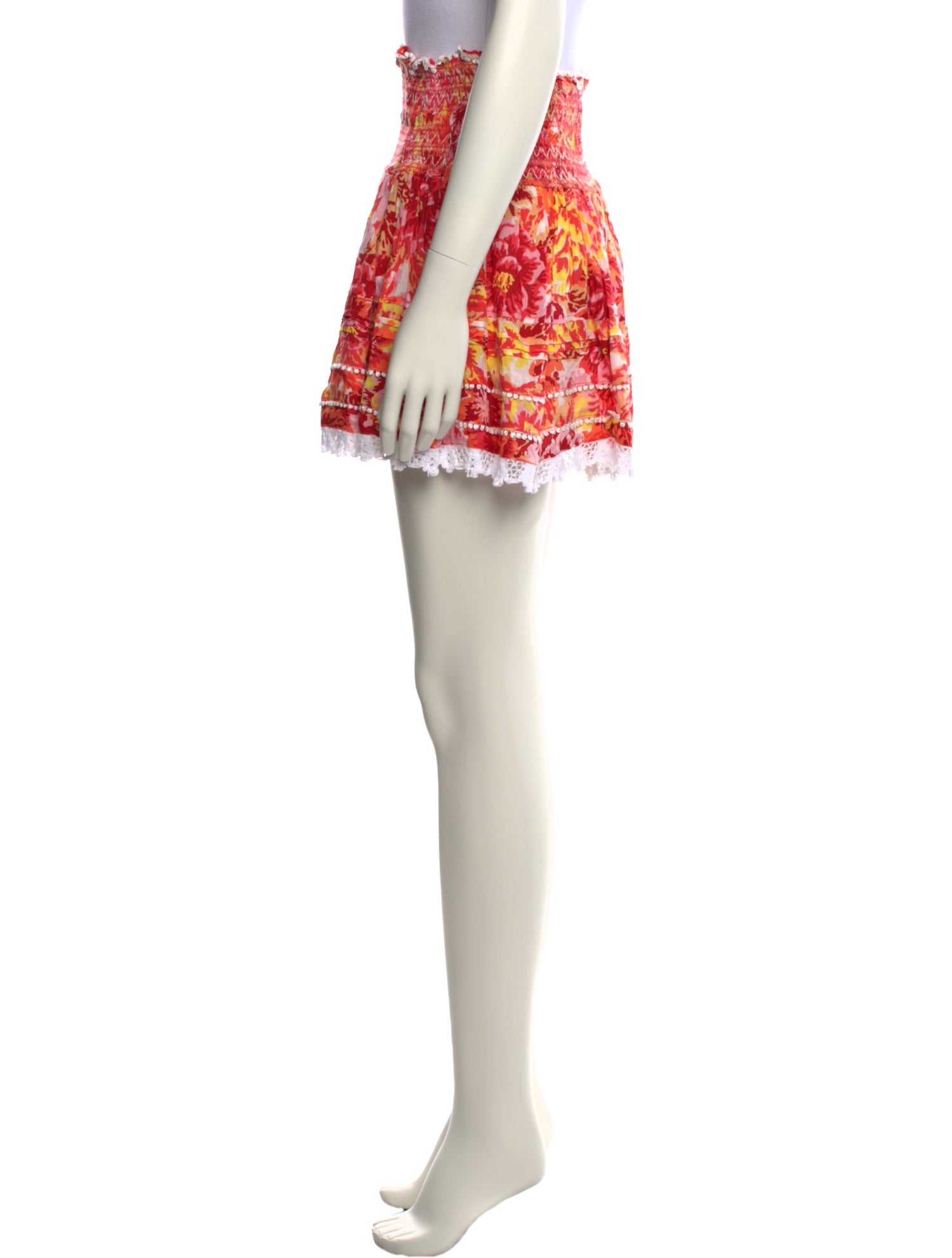 Poupette St Barth Floral Print Mini Skirt
