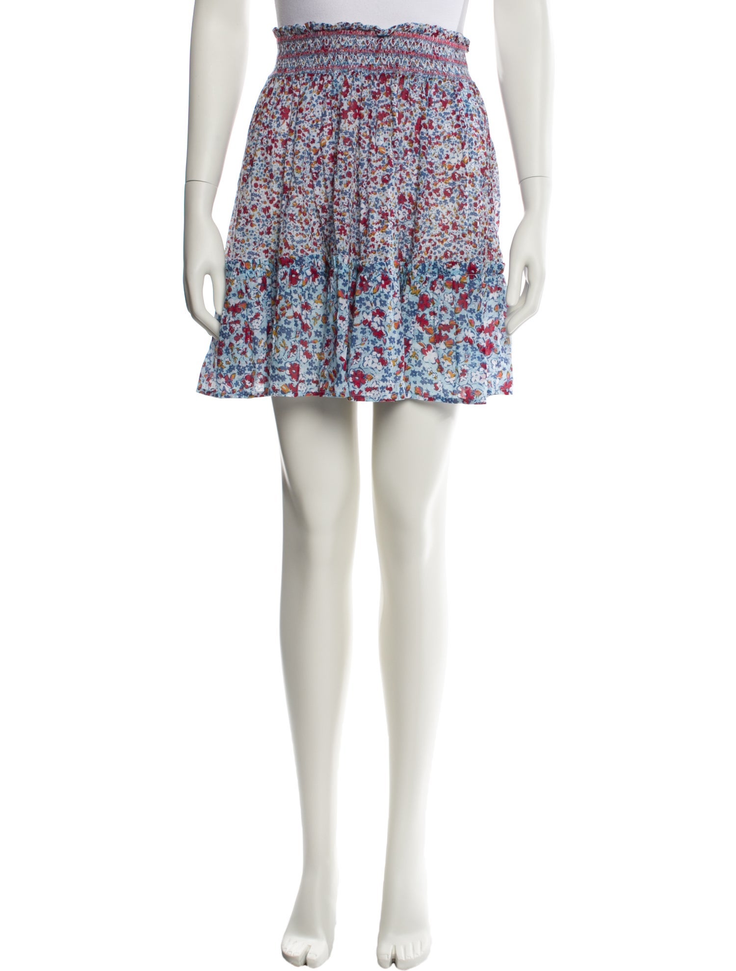 Poupette St Barth Floral Print Mini Skirt
