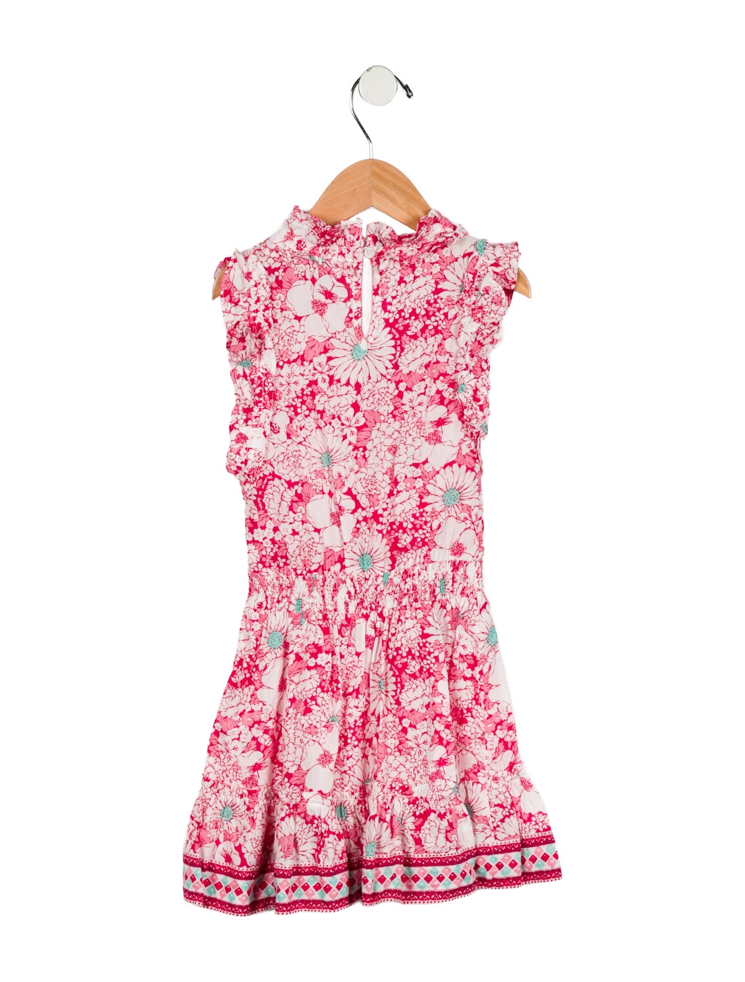 Poupette St Barth Girls' Sleeveless Floral Print Dress