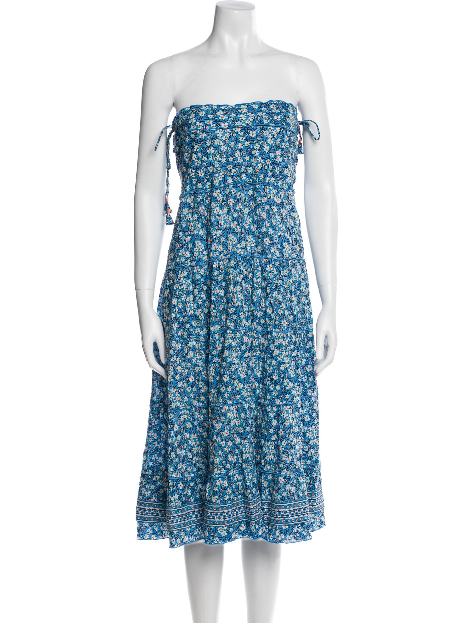 Poupette St Barth Floral Print Midi Length Dress