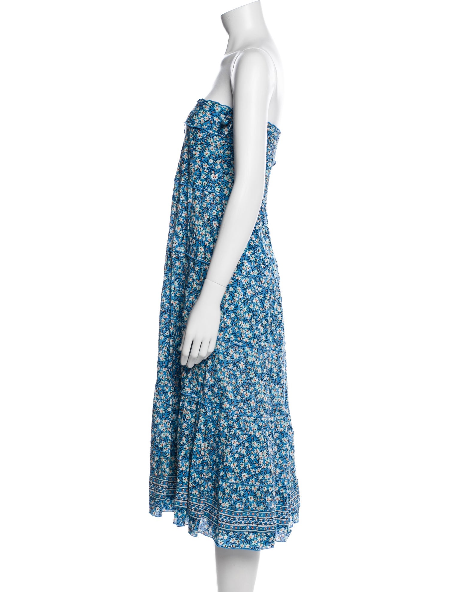 Poupette St Barth Floral Print Midi Length Dress