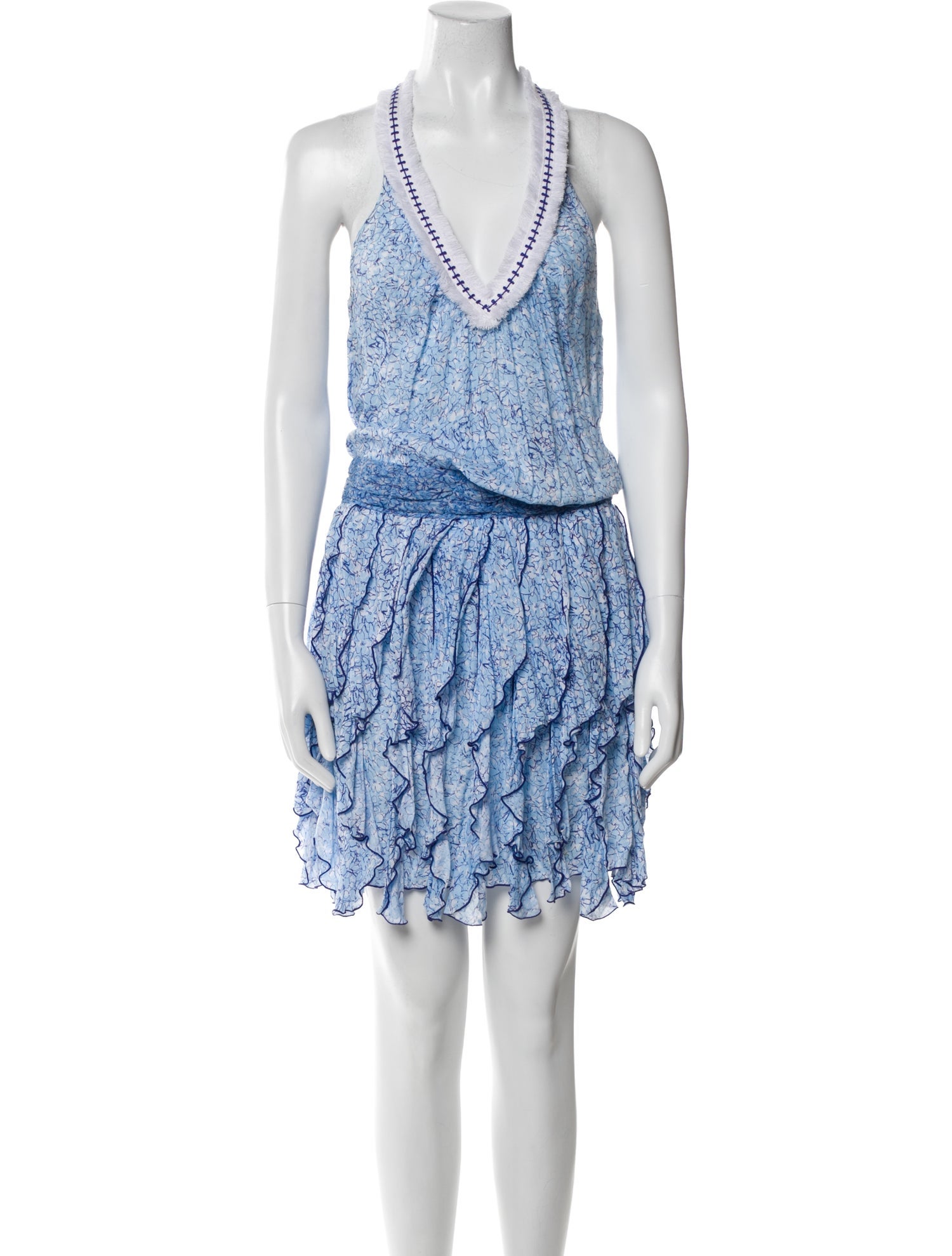 Poupette St Barth Lace Pattern Knee-Length Dress