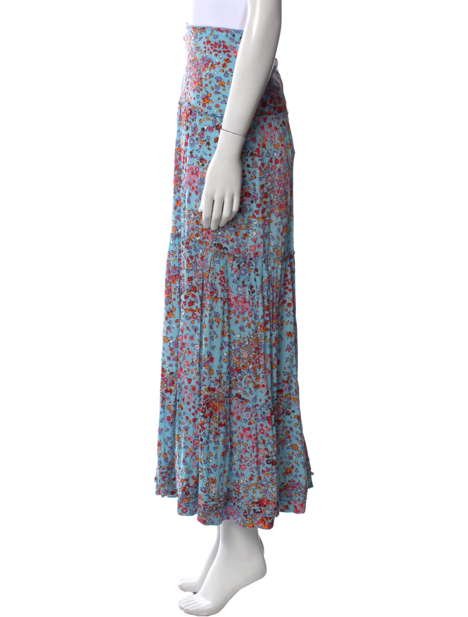 Poupette St Barth Floral Print Long Skirt