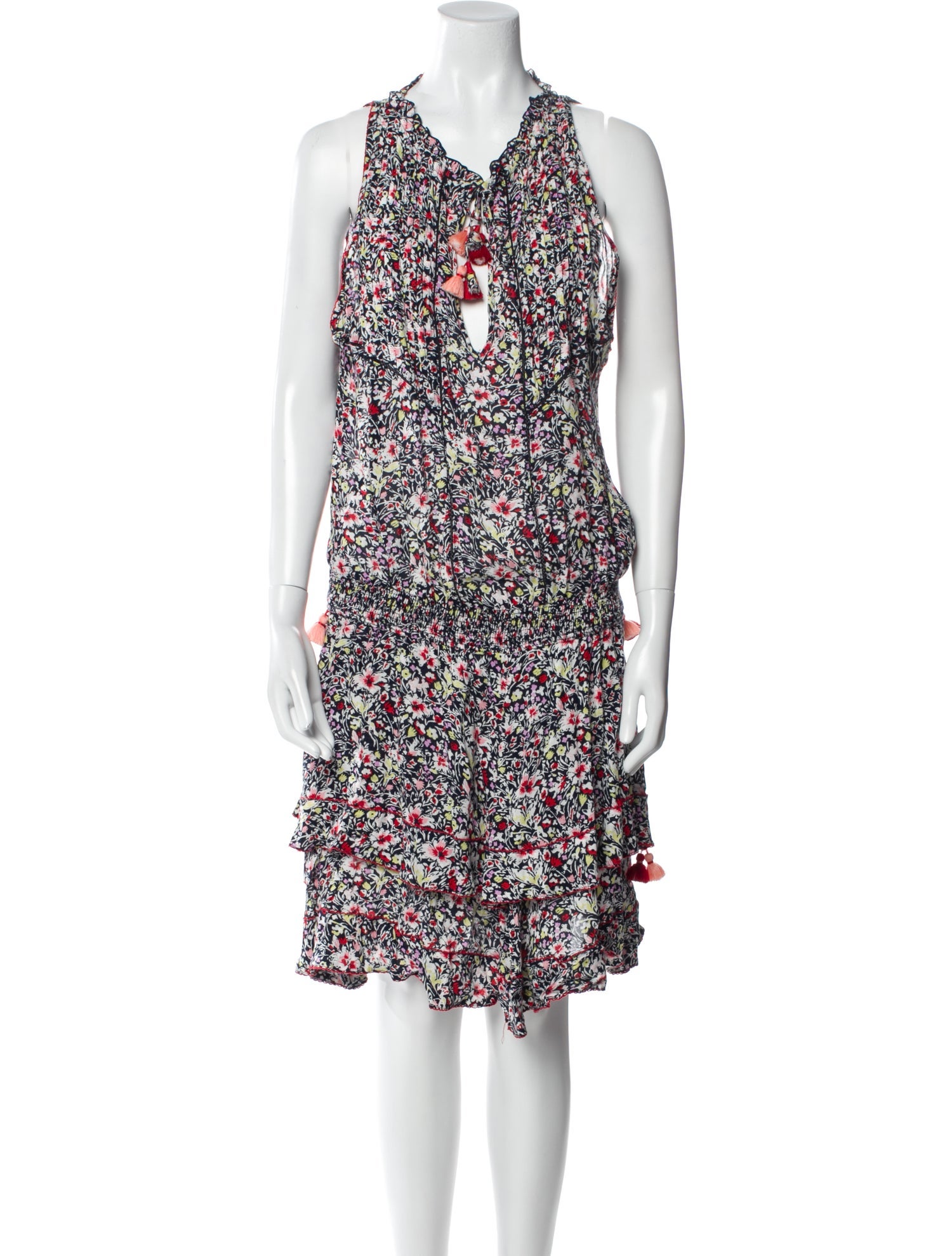 Poupette St Barth Floral Print Knee-Length Dress