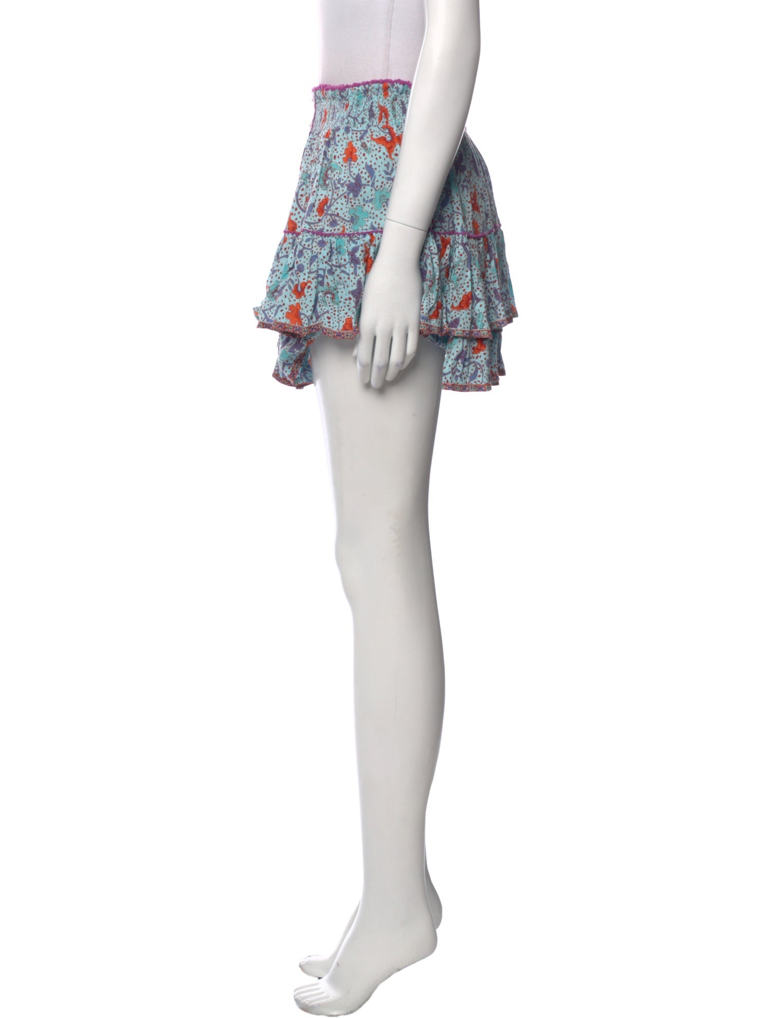 Poupette St Barth Floral Print Mini Skirt w/ Tags