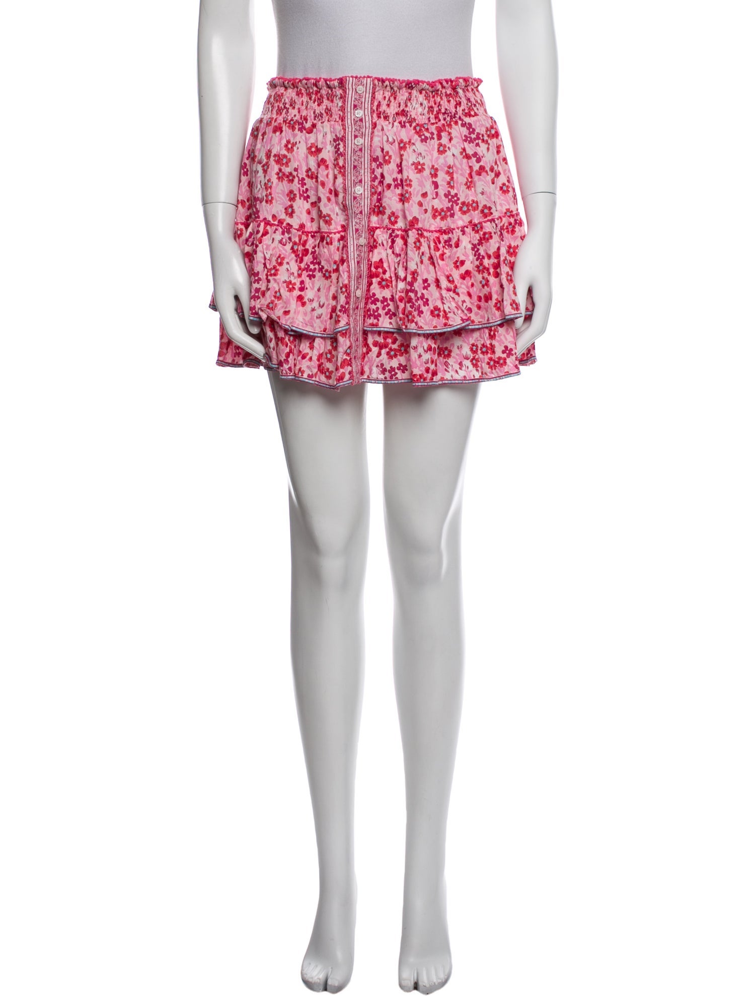 Poupette St Barth Floral Print Mini Skirt
