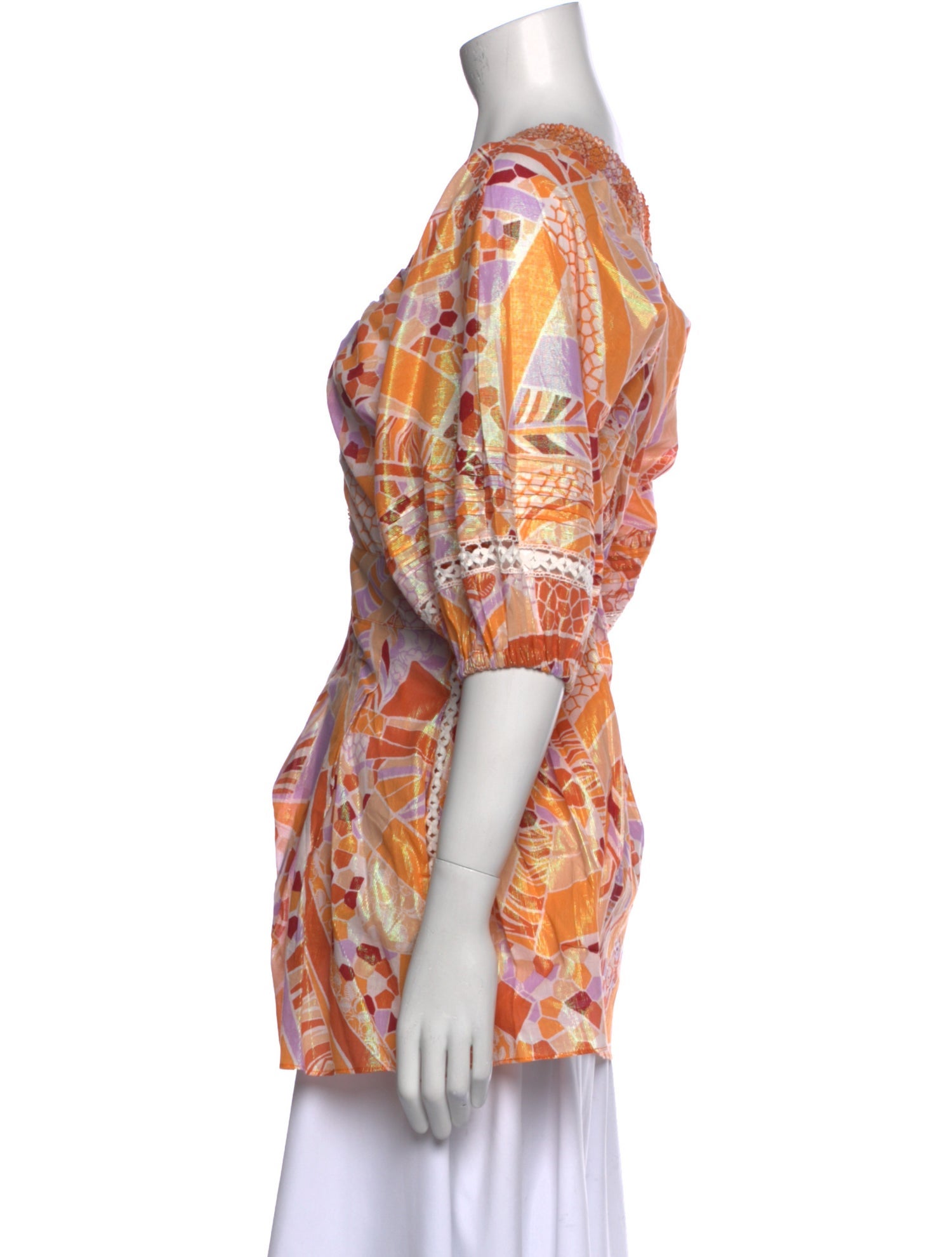 Poupette St Barth Printed V-Neck Tunic w/ Tags